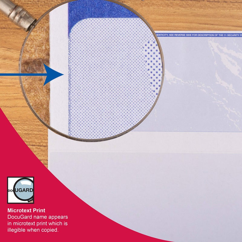 DocuGard Green Marble Middle Check  8.5 x 11 Inches  24 lb  500 Sheets  1 Check Per Sheet (04510) - Image 5